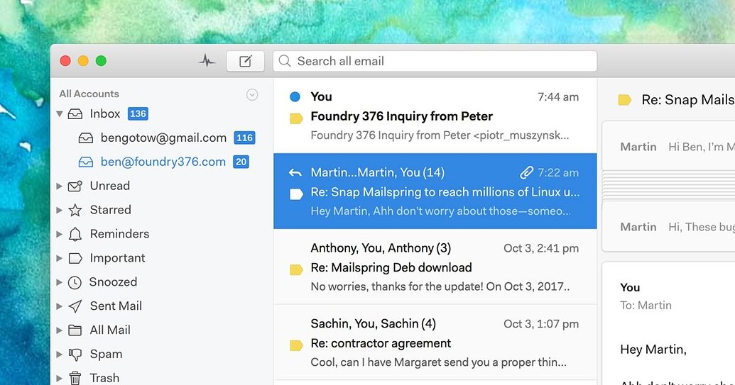 how to get spring mail password