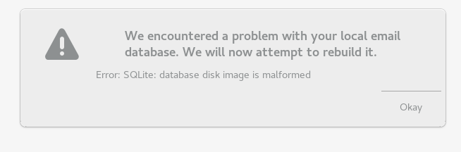 sqlite database disk image is malformed